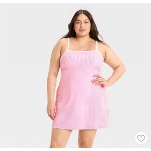 Women's ButterBliss Mini Skater Dress - Wild Fable™ Pink Gingham XXL NWT